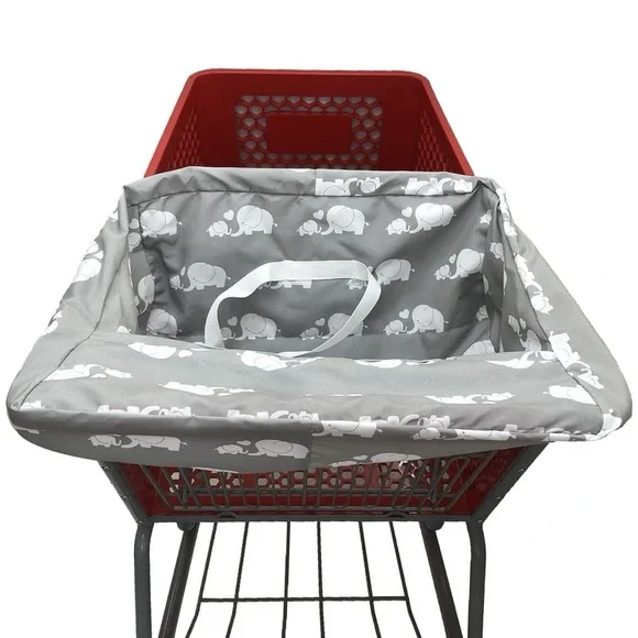 Gray Elephant Shopping Cart Cover - Picture 3 of 5